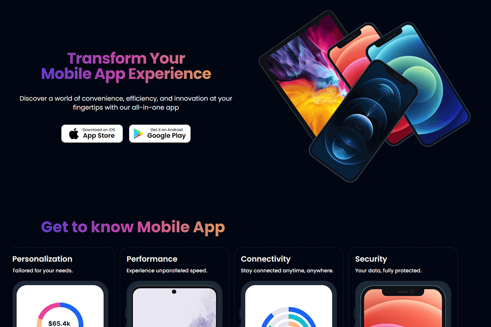 Mobile App Landing Page
